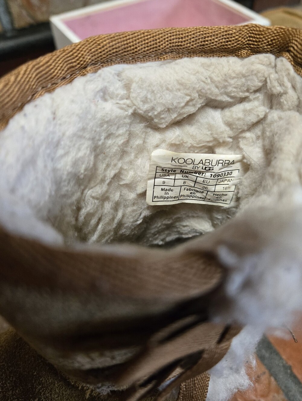 Koolaburra Kids Tan Suede Bow Winter Boots - Picture 6 of 6